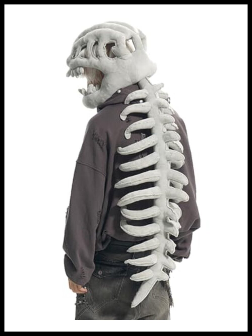 Plush Dinosaur Skeleton Costume Accessory Set Wearable Spinosaurus Halloween